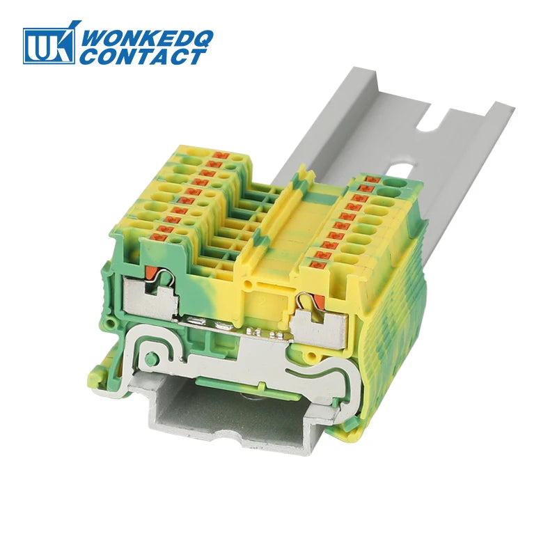PT1.5 Push-In Din Rail Terminal Block 1.5mm² Wire Feed-Through Electrical Connector Strip Plug PT-1.5 PT 1.5