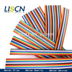 1Meter 6P/8P/10P/12P/14P/16P/34P/40P/60P 1.27mm PITCH Color Flat Ribbon Cable Rainbow DuPont Wire for FC 1.27 Dupont Connector