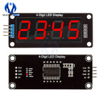 TM1637 LED Display Module for Arduino 4 Digit 7 Segment 0.56 inch Time Clock Indicator Tube Module Red Blue Green Yellow White
