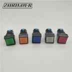 16mm LA16-11 Push Button Switch Self-locking/Latching Self-reset/Momentary 3 Pin NO+NC 1A/250VAC Blue Green Red Yellow White