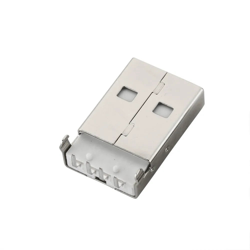 10/100PCS USB 2.0 Jack A Type Male Plug Connector USB AM 4pin Sink 1.2 DIP Cable Soldering