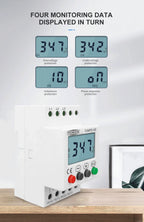 TOMZN 3 Phase Din Rail Adjustable Under Over Voltage Protector Voltage Monitoring Sequence Protection Relay