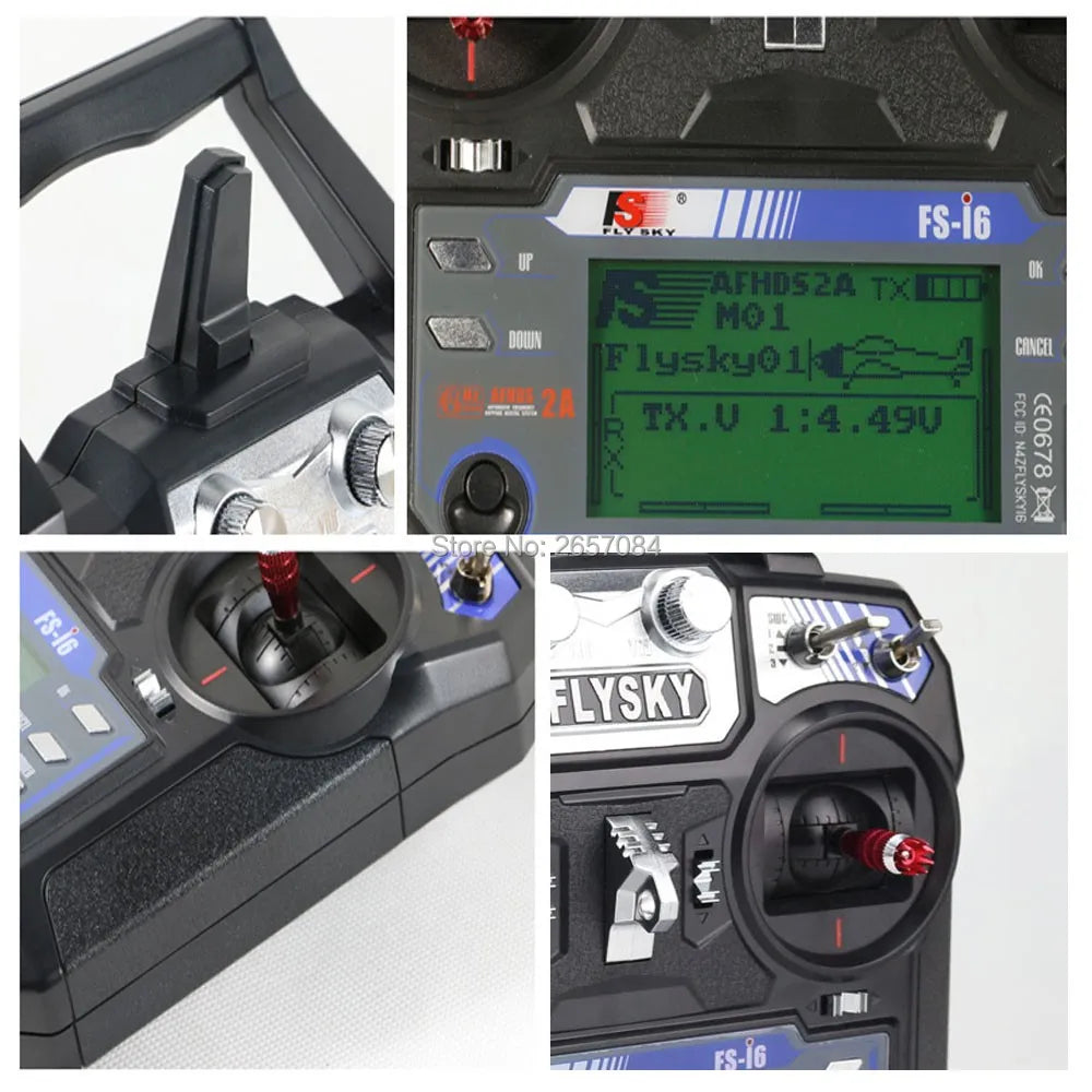 Newest Flysky FS-i6 FS I6 2.4G 6ch RC Transmitter Controller FS-iA6  Receiver For RC Helicopter Plane Quadcopter Glider