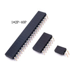 10Pcs 2.54mm Pitch Right Angle Single Row Female Pin Header Strip Socket PCB Board Connector 2~40Pin Stright Pinheader Adapter
