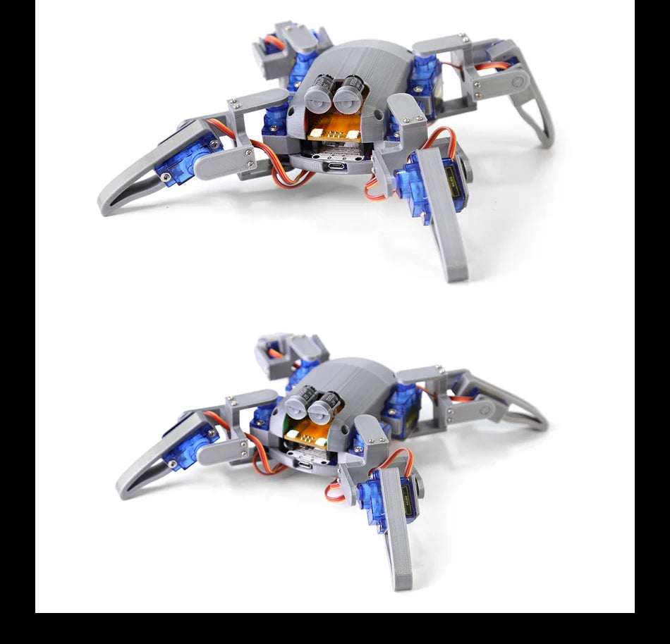 Quadruped Spider Robot  Kit v2.0 ESP8266，3D printed Bionic robot DIY NodeMCU Programming robot Maker Open source hardware
