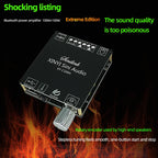 Bluetooth 5.0 Mini Cool Audio Digital Power Amplifier Board 20W*2 50W*2 100W*2 Stereo Wireless AMP Amplificador Module AUX Input