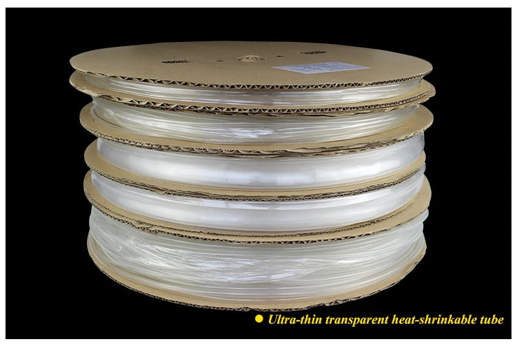 All Sizes 1mm 2mm 2.5mm 3mm 3.5mm 4mm 5mm 6mm 8mm Transparent Clear Heat Shrink Tube Shrinkable Tubing Sleeving Wrap Wire Kits