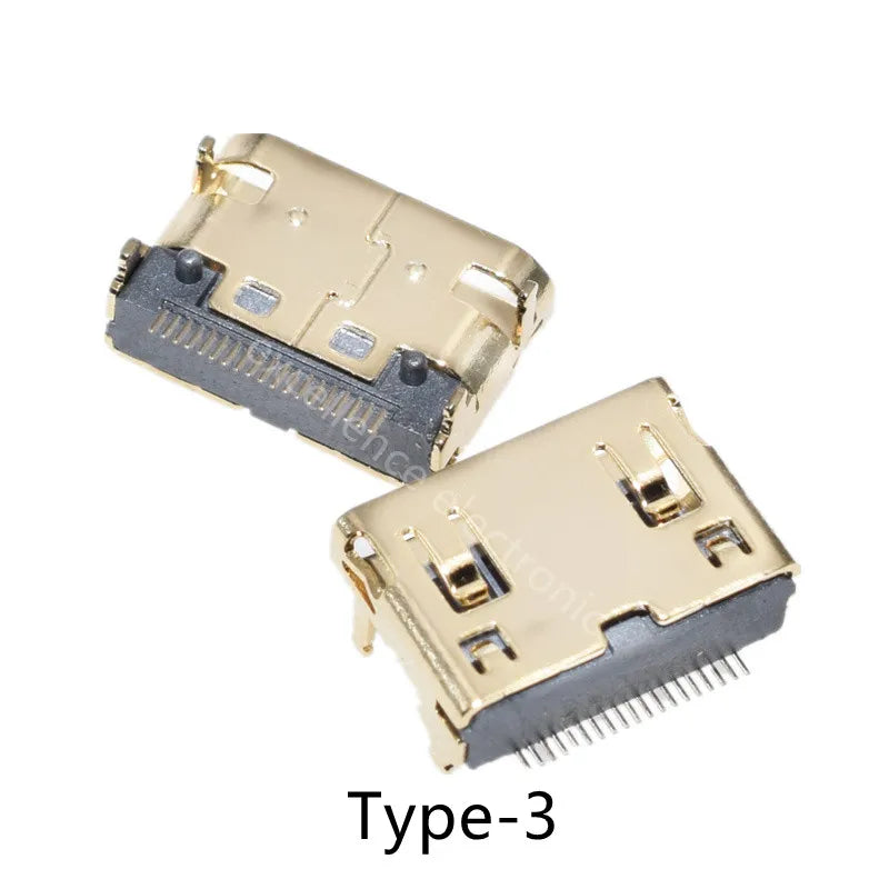 5/10Pcs 19Pin SMD HDMI Socket Vertical Right Angle HD Interface Surface Mount PCB Receptacle Connector for Repair