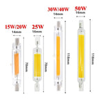 R7S LED Glass Tube 78MM 15W 20W COB Bulb 118MM 30W 40W R7S Corn Lamp J78 J118 AC220V 110V Replace Halogen Light 50W Lampadas