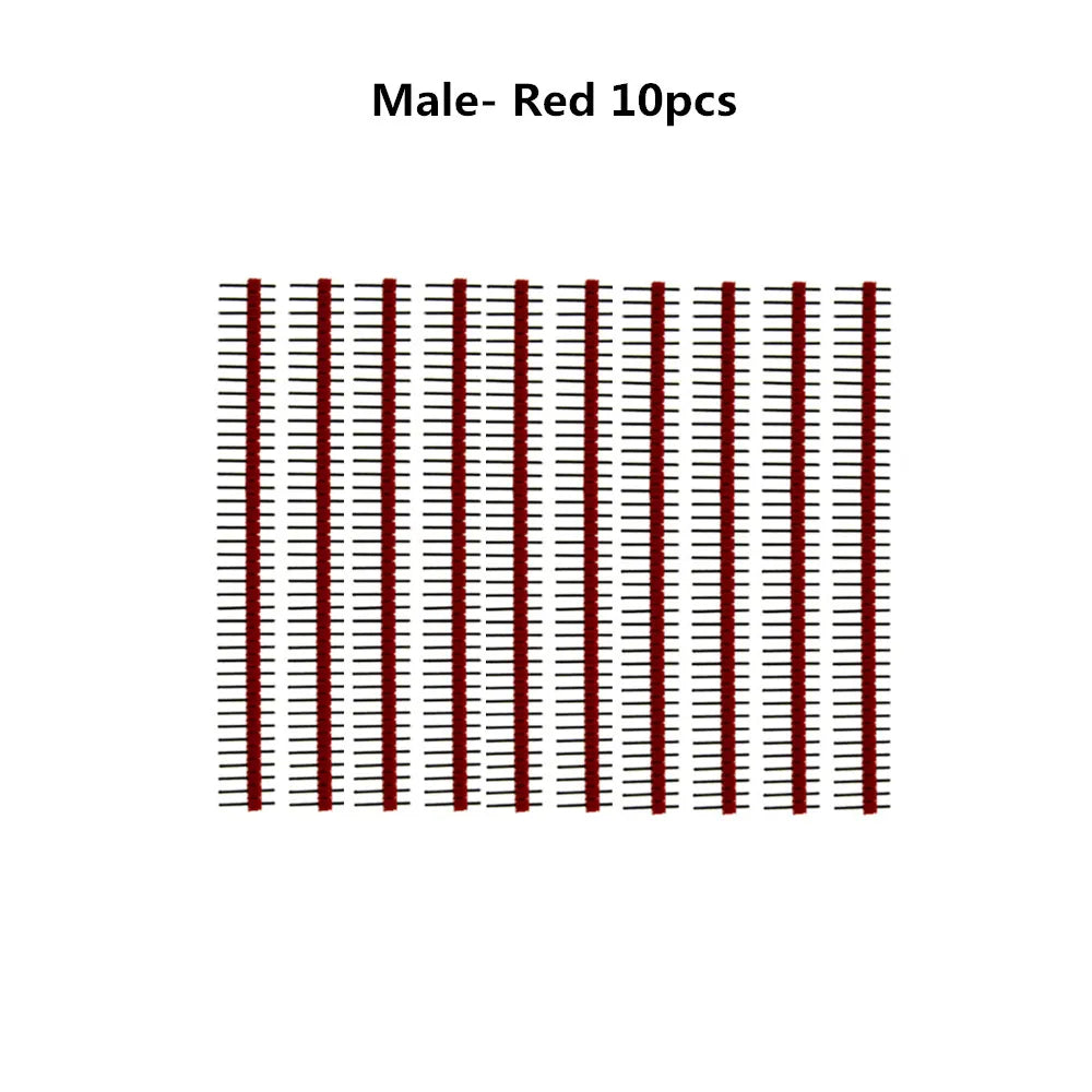 10pcs 40 Pin 1x40 Single Row Male and Female 2.54 Breakable Pin Header PCB JST Connector Strip for arduino DIY Kit