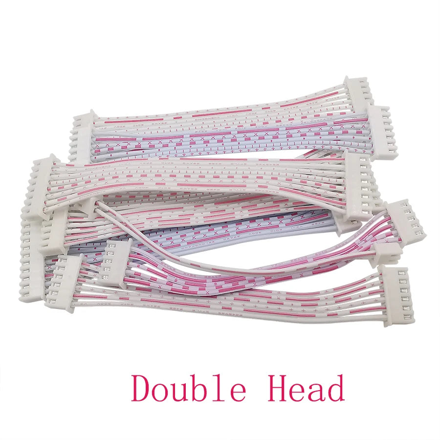 5Pcs XH2.54 XH 2.54mm 2P/3/4/5/6/7/8/9/10/12 Pin Female Plug Terminal Cable JST Wire Connector Single/Double Head Red White Line