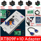 Original Newest RT809F ISP Programmer clip + 5 adapter socket for bios rt809 ICSP usb programmer universal nand tsop48