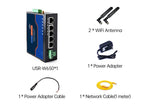 PUSR Serial RS485/RS232 to Ethernet/WiFi 2.4G&5.8G Dual Band WiFi 5Gigabit Port CAN Protocol Converter Modbus RTU to TCP W650
