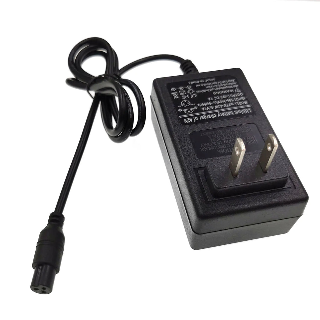 42V 1A Universal Battery Charger for 36V Li-ion Battery Pack with 3 Prong GX12 Connector