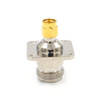 1Pcs N Type Female To SMA Male RF Connector Adapter Test Converter 4 Hole Flange Panel