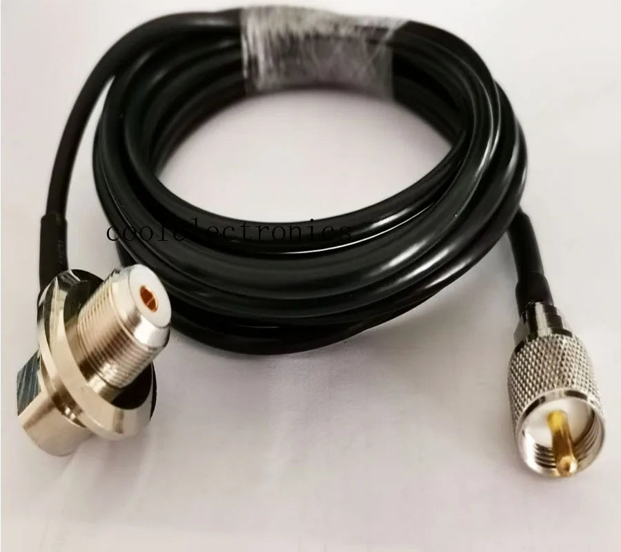 Long UHF PL259 Male to UHF SO239 Female Connector for Car Mobile Radio Antenna RG58 Coax Cable 1/2/3/5/10/15/20/30m