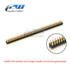 5 Pcs/Lot Round Hole Pin Header 2.54MM Pitch Row Female Single Row 1x40P, Double Row 2x40P, Double Row Pin Round Pin Gold Plated