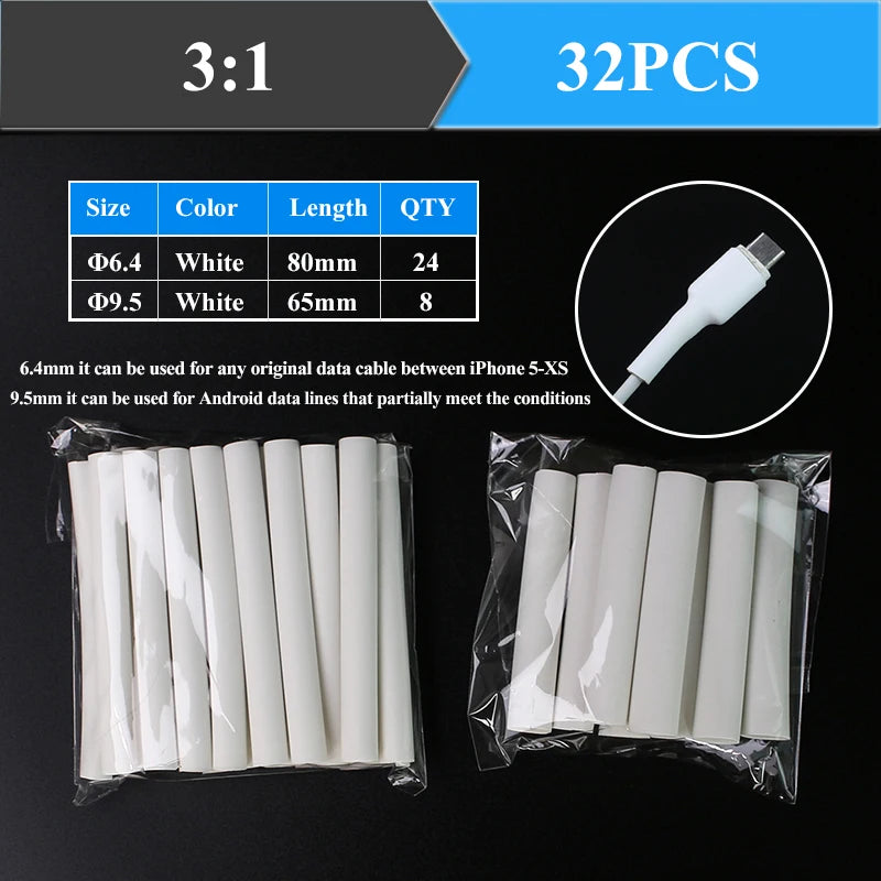 2：1 Thermoresistant Tube Heat Shrink Wrapping Kit Assorted Wire Cable Sulation Sleeving 3:1  Heat Shrink Tubing