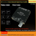 Bluetooth 5.0 Mini Cool Audio Digital Power Amplifier Board 20W*2 50W*2 100W*2 Stereo Wireless AMP Amplificador Module AUX Input