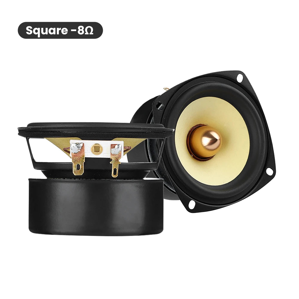 AIYIMA 2Pcs 3 Inch 4/8 Ohm 25W Speaker Full Range Audio DIY Audio Bookshelf Speakers Round Sqaure Home Sound Theater Amplifier