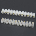 1pcs U H Type 12 Position Plastic Barrier Terminal Strip Block Barrier Screw Block Connection Strips for Electrical Wiring 3A10A