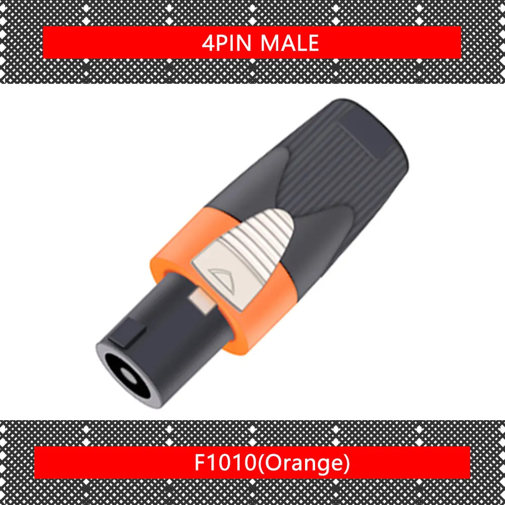10PCS Speaker Powercon connector NL4FX Speakon 4 Pole Plug Male Professional audio power plug Red&Blue