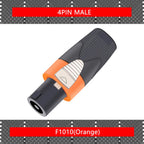 10PCS Speaker Powercon connector NL4FX Speakon 4 Pole Plug Male Professional audio power plug Red&Blue
