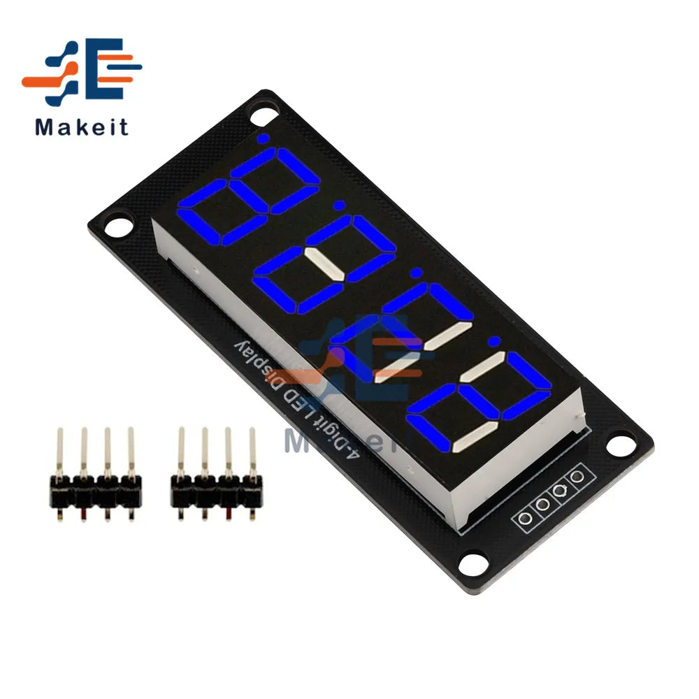 0.56 inch 0.56" TM1637 4-Digit 7 Segments Digital Tube Clock Module 4 Bits Double Dots LED Display Screen Board for Arduino