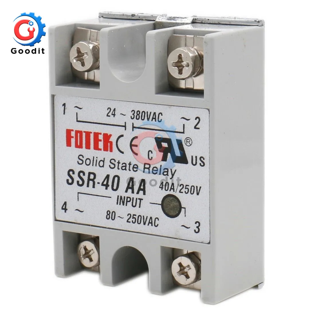 Solid State Relay SSR-40AA 40A AC Control AC Relais 80-280V AC To 90-480V AC SSR 40AA
