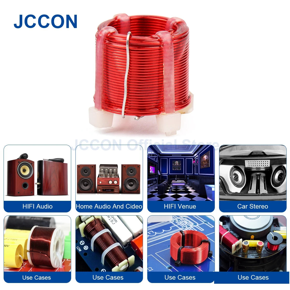 0.6mm 0.7mm 0.8mm 0.9mm Coil Inductor Speaker Crossover Inductor Coil Oxygen-Free Copper Frequency Divider Air-core Hollow Core