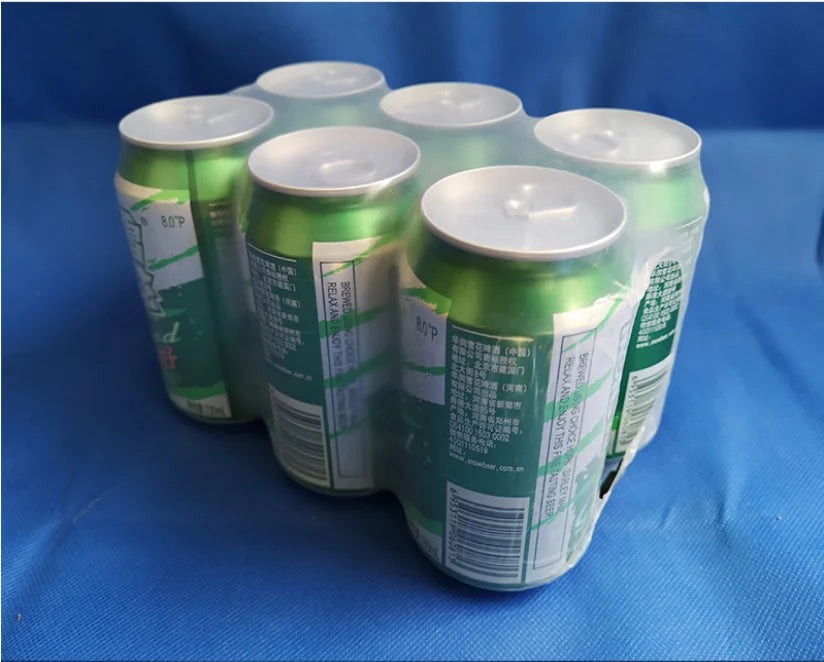 500g 0.2mm PE Heat shrinkable Pipe Clear Membrane Plastic PE hot Shrink Film Packaging Tube Thick Plastic Pack Beer bottle Jar
