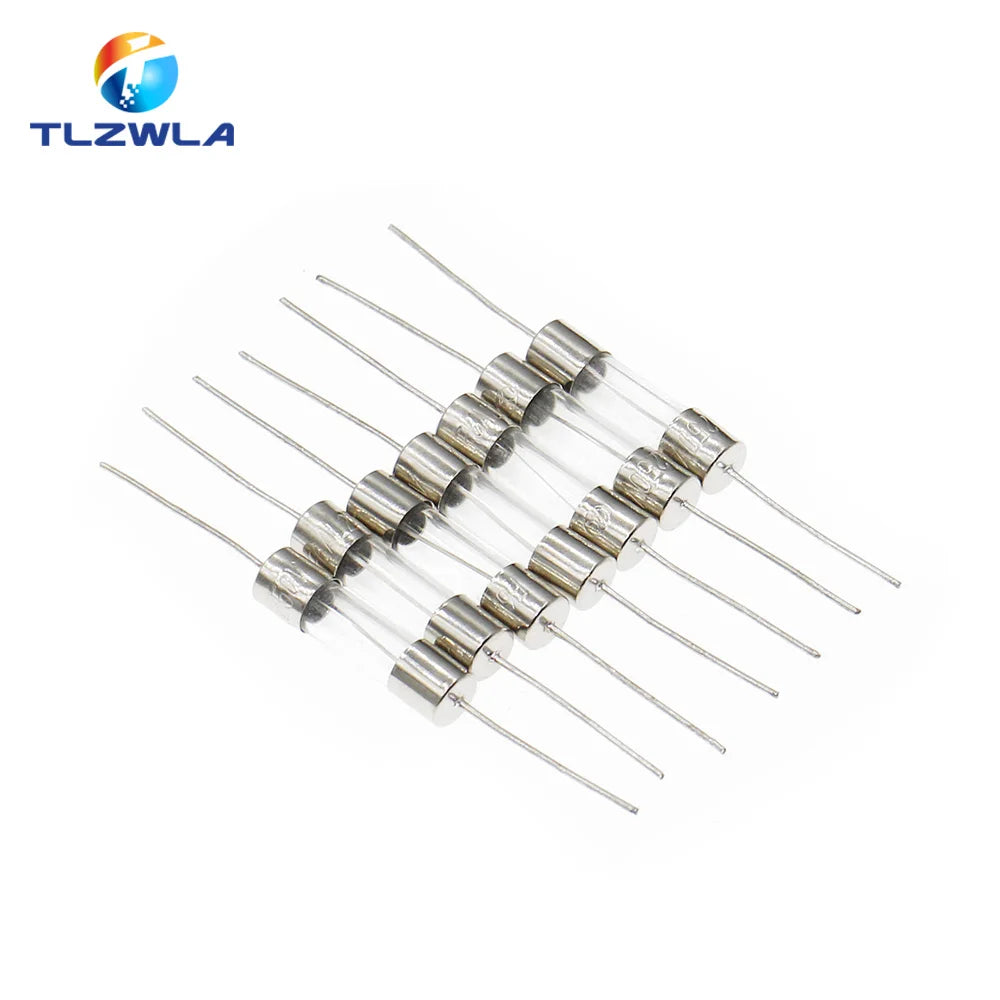 10PCS 5*20mm Axial Glass Fuse Fast Blow 250V With Lead Wire 5*20 F 0.5A/1A/2A/3A/3.15A/4A/5A/6.3A/8A/10A/12A/15A The fuse tube