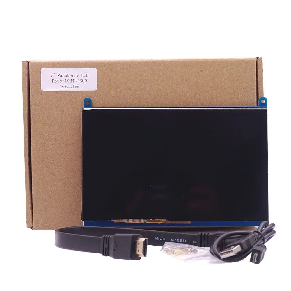 7 inch LCD Display HDMI-compatible Touch Screen 1024x600 Resolution Capacitive Touch Screen Support Systems for Raspberry Pi