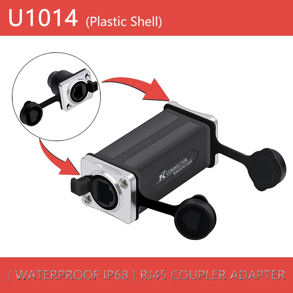 1pc New Arrival Waterproof Network Connector RJ45 Ethernet Connector Female Panel Mount Sockets IP65 Level