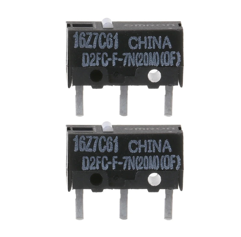Mouse Micro Switch Original Omron D2FC-F-7N White Dot 20M Clicks Life Micro Switches 2PCS