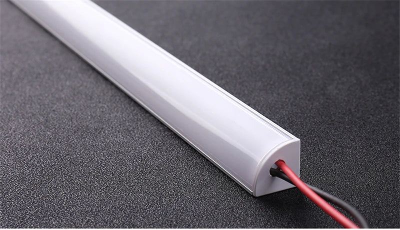 1-10 PCS LED Rigid Strip DC12V 50CM 20 Inch SMD5730 36LEDs U/V-Shaped Flat LED Aluminum Channel Rigid Strip for Indoor Lighting