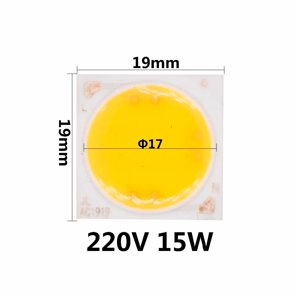 AC220V 10W 15W 20W New Ceramics COB LED Bulbs Chip Lamp Smart IC Good Quality Chip For Outdoor FloodLight DIY Warm White