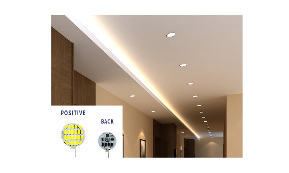 AC12V 24V LED G4 Round Spotlight Bulb 2W 3W 5730 15/24leds No Flicker Range Hood Lights Replace 20W Halogen Lamp