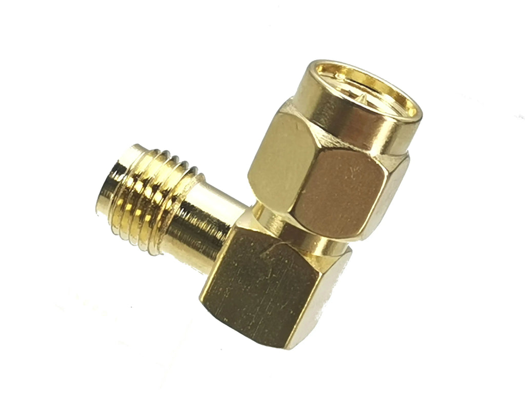 1pcs Connector Adapter SMA RP-SMA to SMA RPSMA Male Plug & Female Jack Straight & Right angle RF Coaxial Converter New Brass
