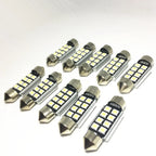 10pcs 31mm 36mm 39mm 41mm Festoon CANbus C5W led ERROR FREE 5630 5730 8 LED smd interior reading white ice blue bulbs dome lamps