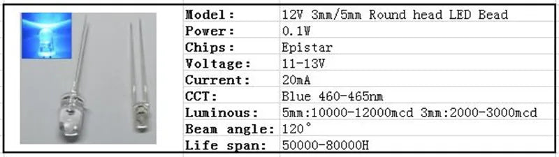 5V 12v LED 5mm 3mm bead SMD f5 f3 hat round lamp dip diodes USB car light white red green blue yellow chip 50pcs