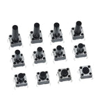 GREATZT 6X6X5/4.3/5.5/6/7/8/9/10/13MM Tact Switch Push Button Switch 12V 4PIN DIP Micro Switch For TV/Toys/home use Button