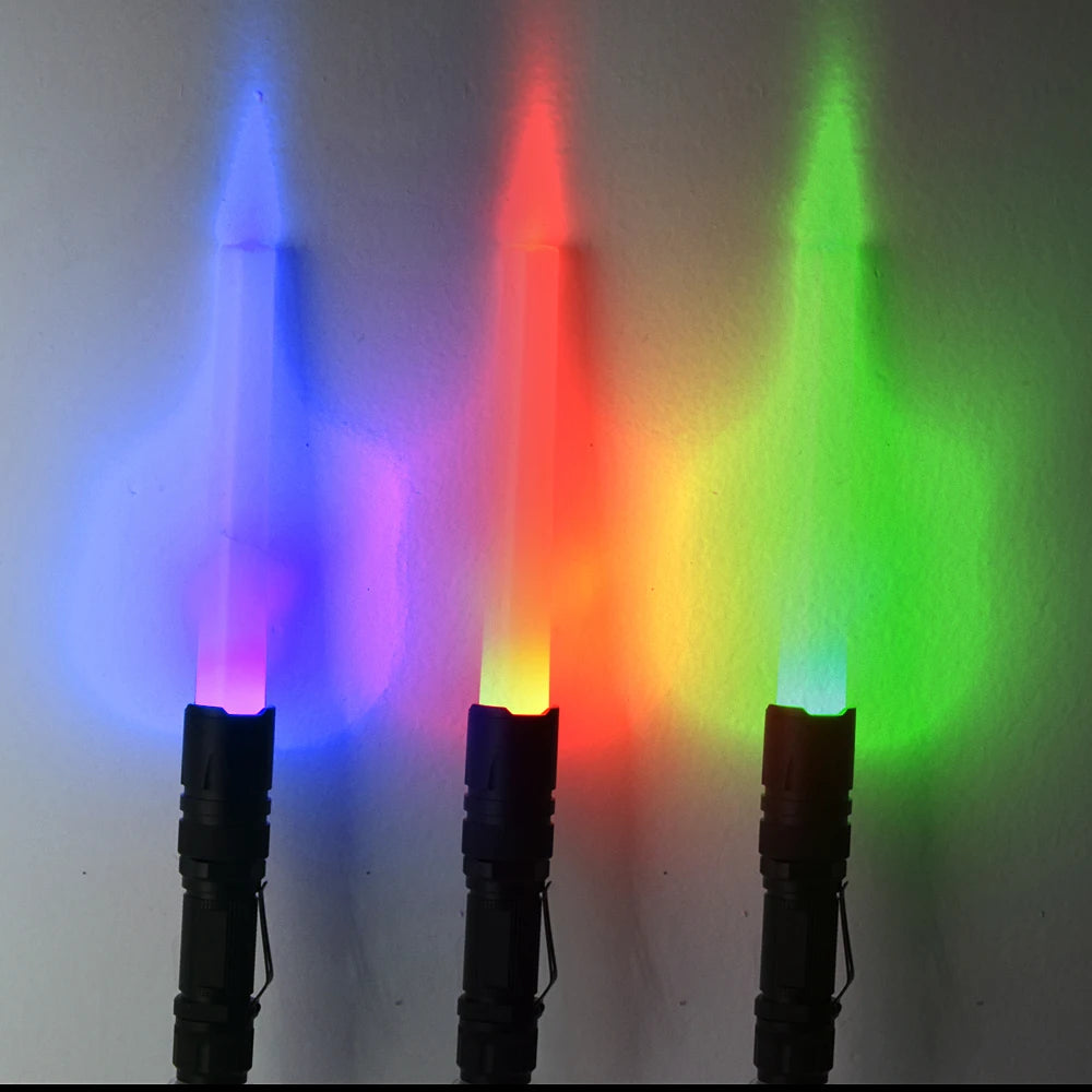 4 in 1 Multicolor Zoom Led White/Red/Green/Blue Lighting Flashlight Outdoor Hunting Photographic Selfie Hiking Camping Totch