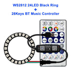 WS2812B Individually Addressable Led Ring 5050 RGB With USB 28Keys Bluetooth Music Controller Kit BuiIt-in 8/16/24/35/45 Pixels