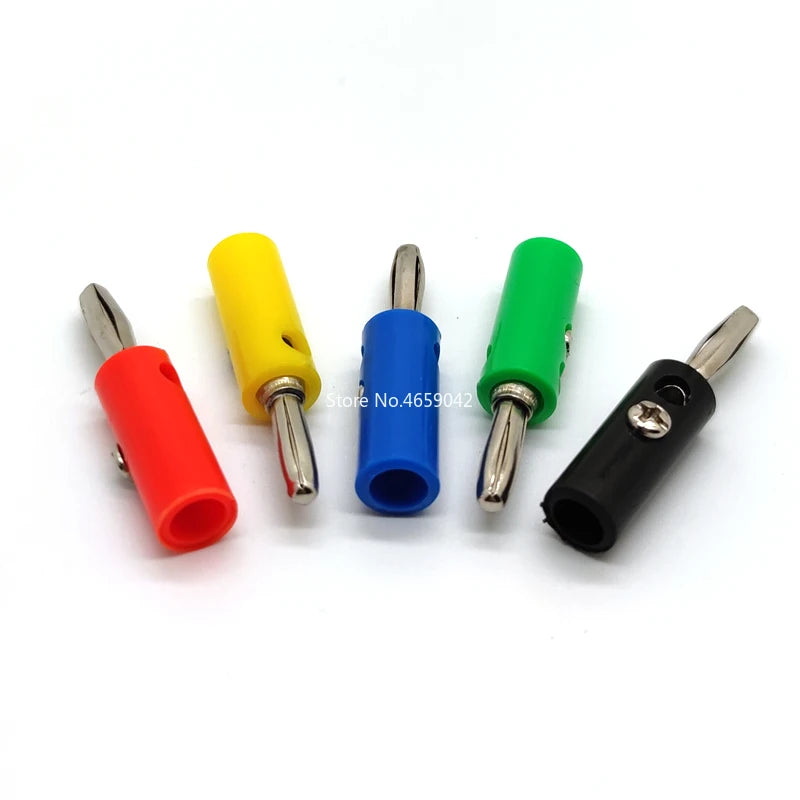5 Pairs 4mm Banana Plug Male & Female Socket Connector Screw Terminal Binding Post Adapter for Audio Speaker Set