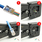 Xintylink RJ45 CAT6 Connector SFTP FTP STP Ethernet Cable Plug CAT5E CAT5 RG RJ 45 Network CAT 6 Metal Shielded Jack LAN 50U/6U