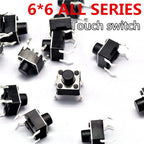 1000pcs/lot 6*6 6X6X5/4.3/5.5/6/7/8/9/10/13/17H button touch switch Copper 4PIN DIP Micro Switch