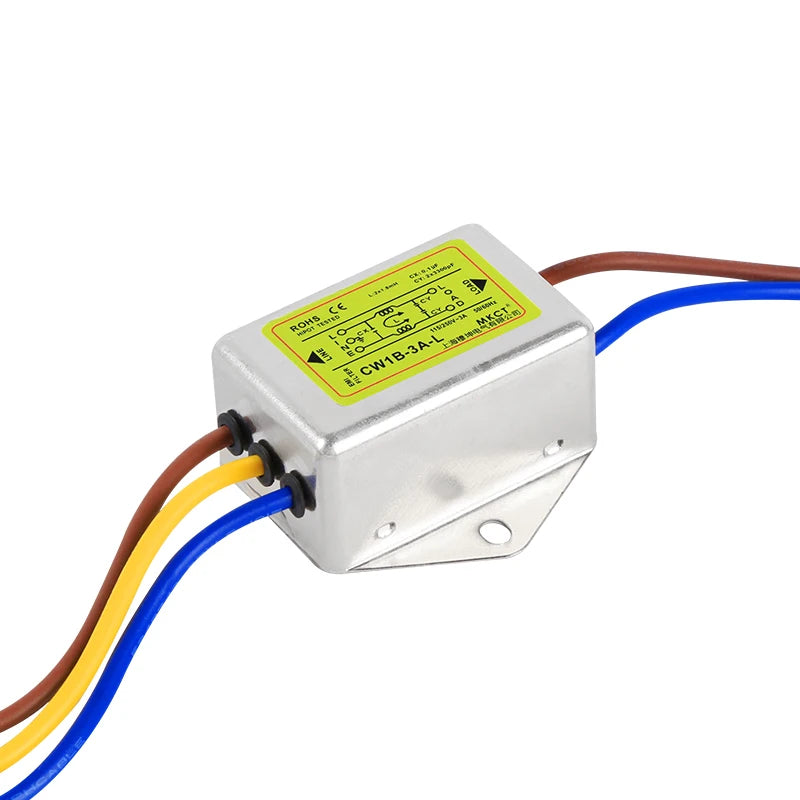 Anti-interference AC 220V Power Supply Filter EMI Line Audio Purifier CW1B 50/60Hz 1A/3A/6A/10A Power Filter