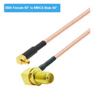 10PCS SMA Female Jack Bulkhead to MMCX Male Straight PLUG RG316 Pigtail RF Coaxial Cable MMCX to SMA Adapter Extension Cable