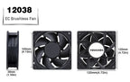YOUNUON 60mm 80mm 90mm 120mm EC Brushless Fan AC 110V 115V 120V 220V 240V Axial Fan with Srews/Grill 6025 8025 9225 12025 12038
